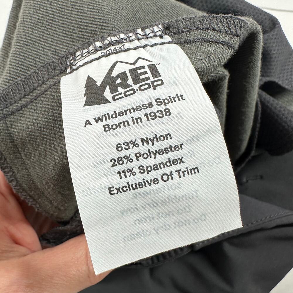 REI Co-op Pants Mens 2XL Gray Technical Hiking Cargo Zipper Pockets 176644 Camp - Picture 4 of 13